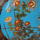 Cloisonné enamel dish, 19th century. Meiji period, Japan