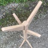 Scandinavian coat rack in raw oak