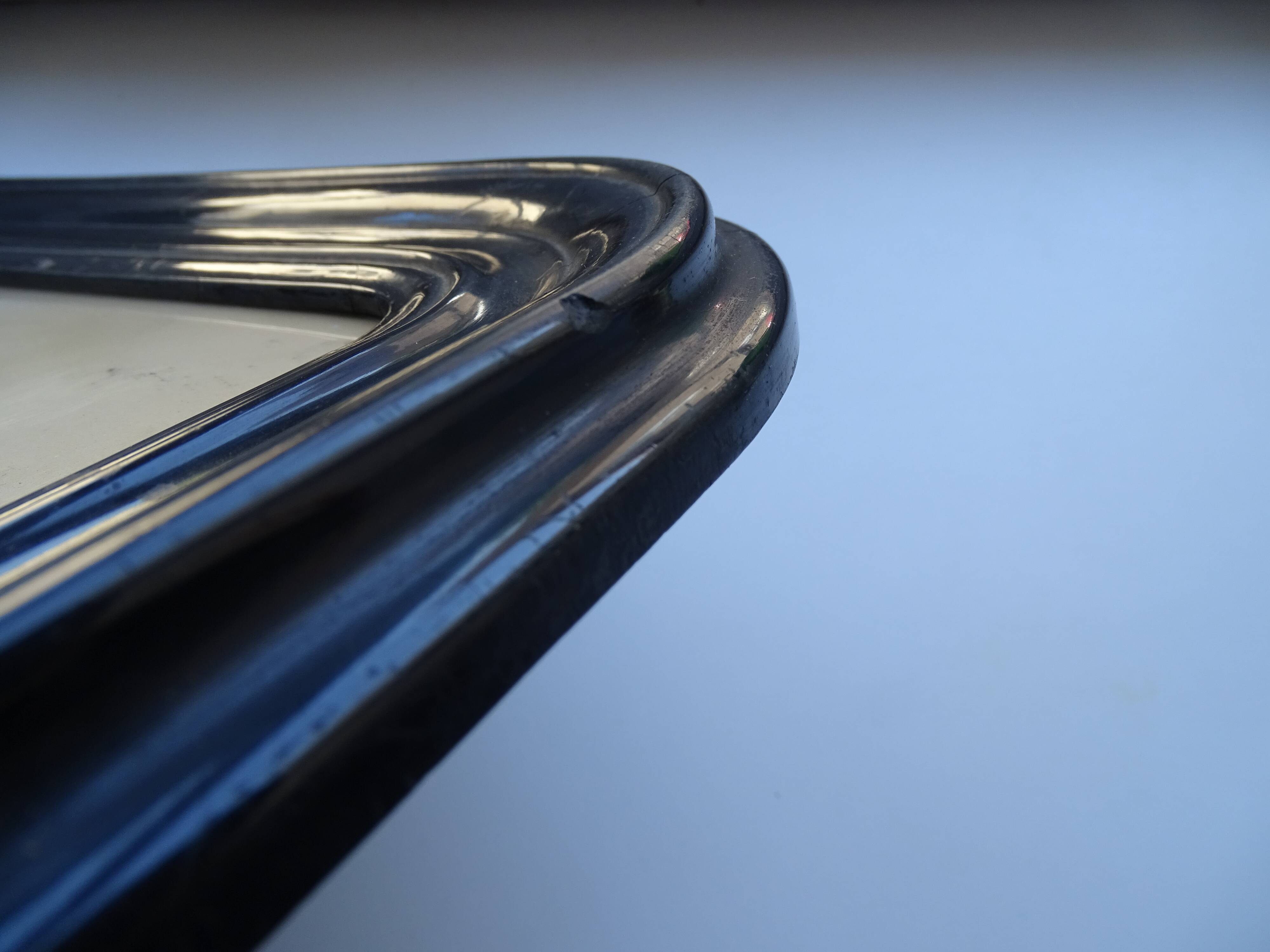 19th century pastel painting - Napoleon III blackened wood frame 40.5 x 35.5