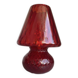Italian Red Murano Glass Italian Techinch "Ballotton" Pattern