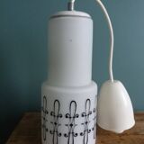 Hanging lamp glass lampshade arabesque pattern