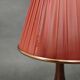 Danish Mid Century Teak Table Lamp with Red Shade, 1960s