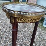 Antique Louis XVI style side table with marble top