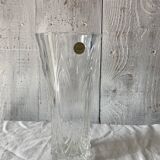 Chiseled crystal vase