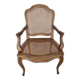 Louis XV style fluted cabriolet armchair
