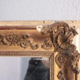 Miroir Restauration stuc doré rectangle 137 x89 cm