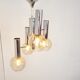 Vintage glass globe chandelier, 1970s