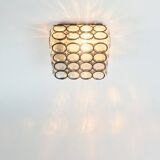 Mid-Century Glass Wall Light or Ceiling Light from Limburg, Germany, 1960s