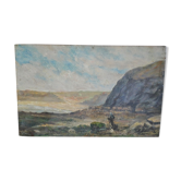 Landscape table "woman by the sea"