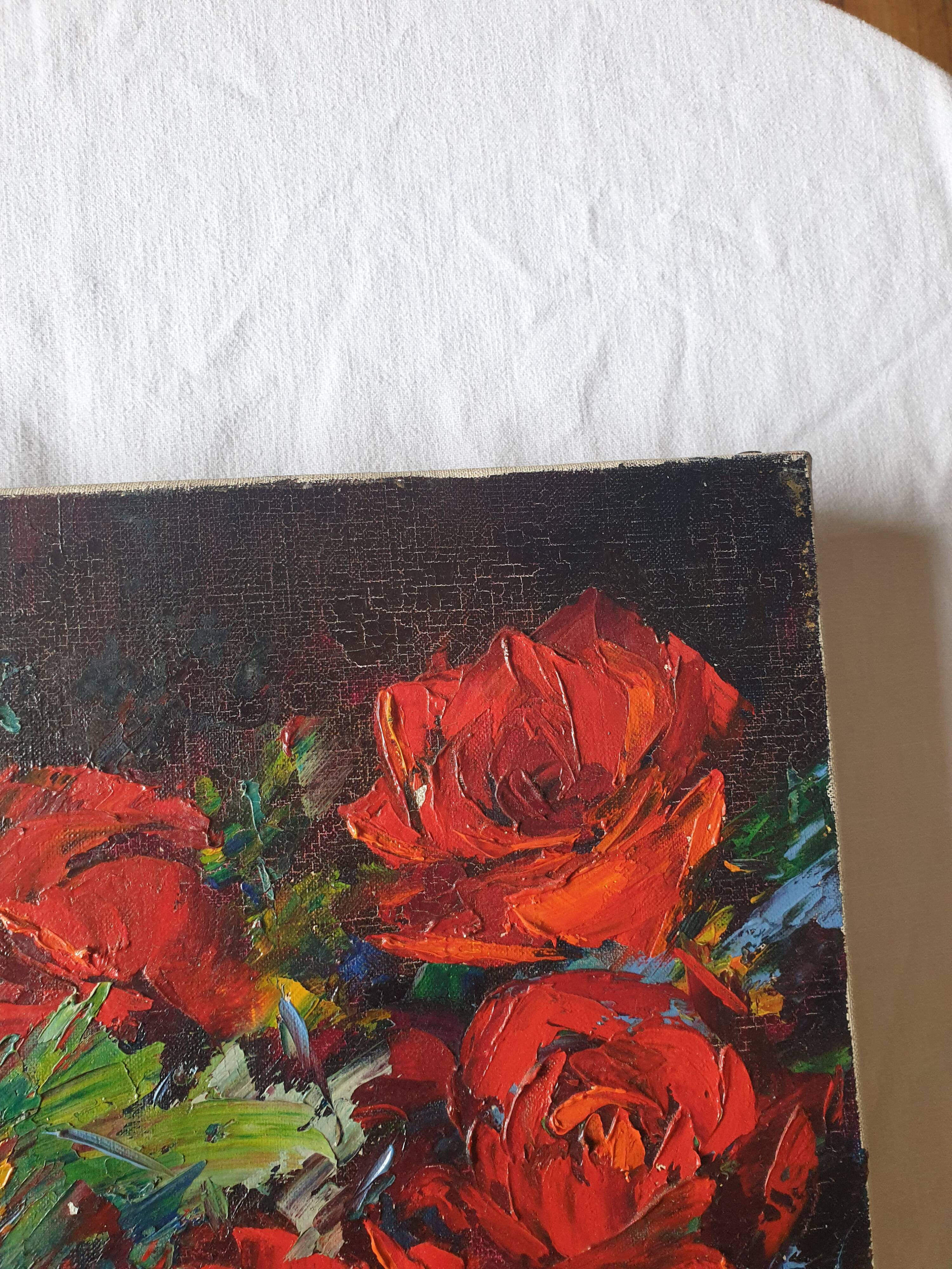 Painting of red flowers