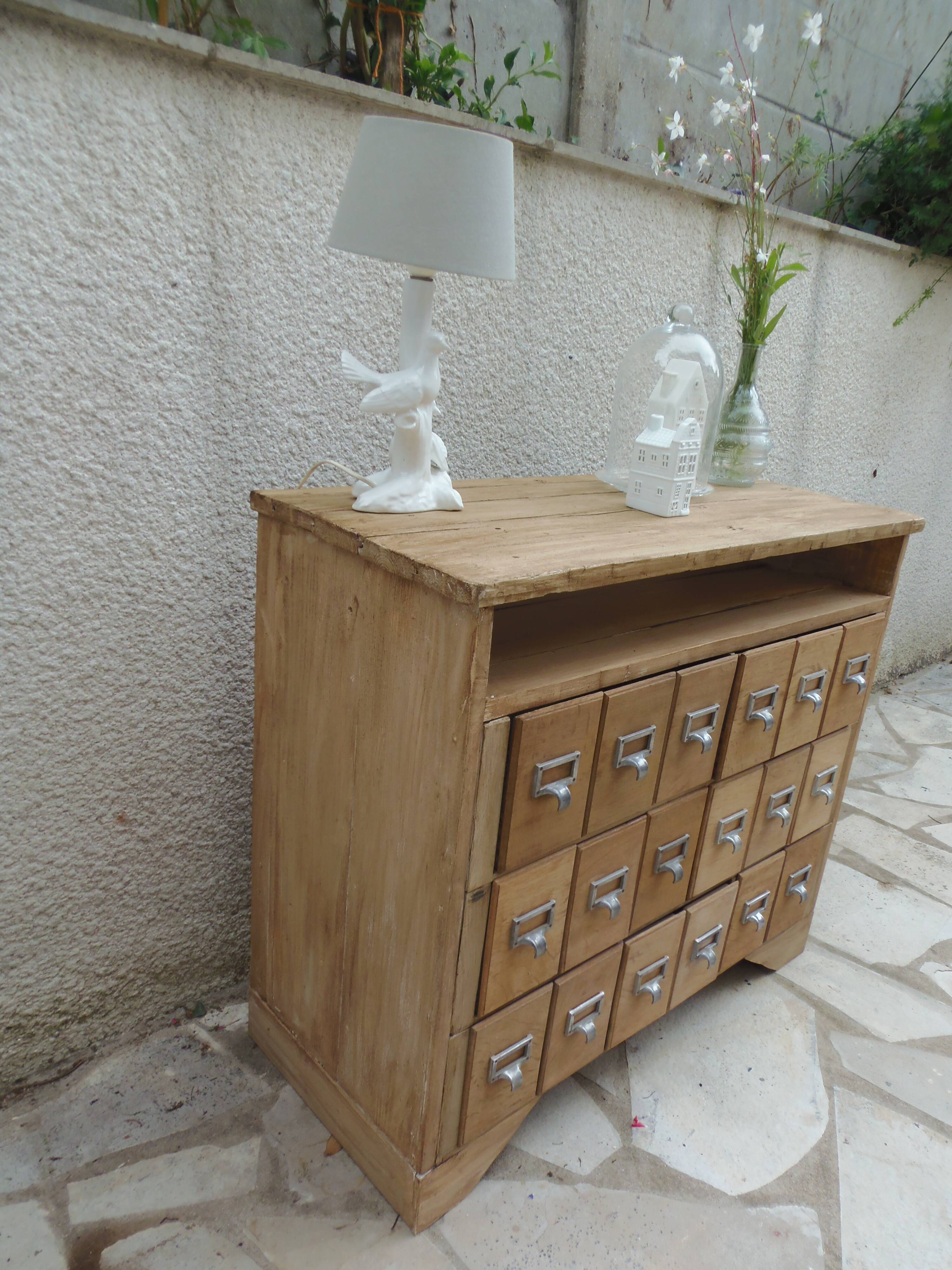 Vintage craft furniture in raw wood.