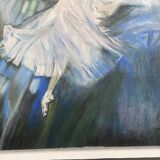 Acrylic Painting or Oil on canvas Dancer, little rat! signed Esseau