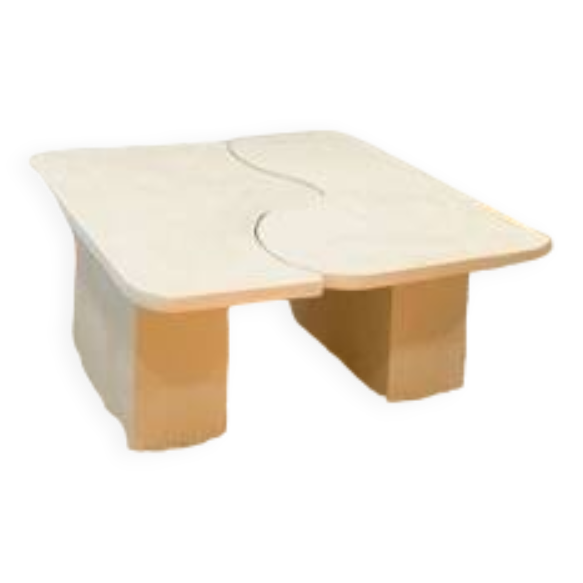 Concrete coffee table - Beige - Length 100 cm - Terra n°4