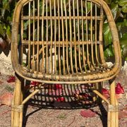 1950s Rattan Armchair from France