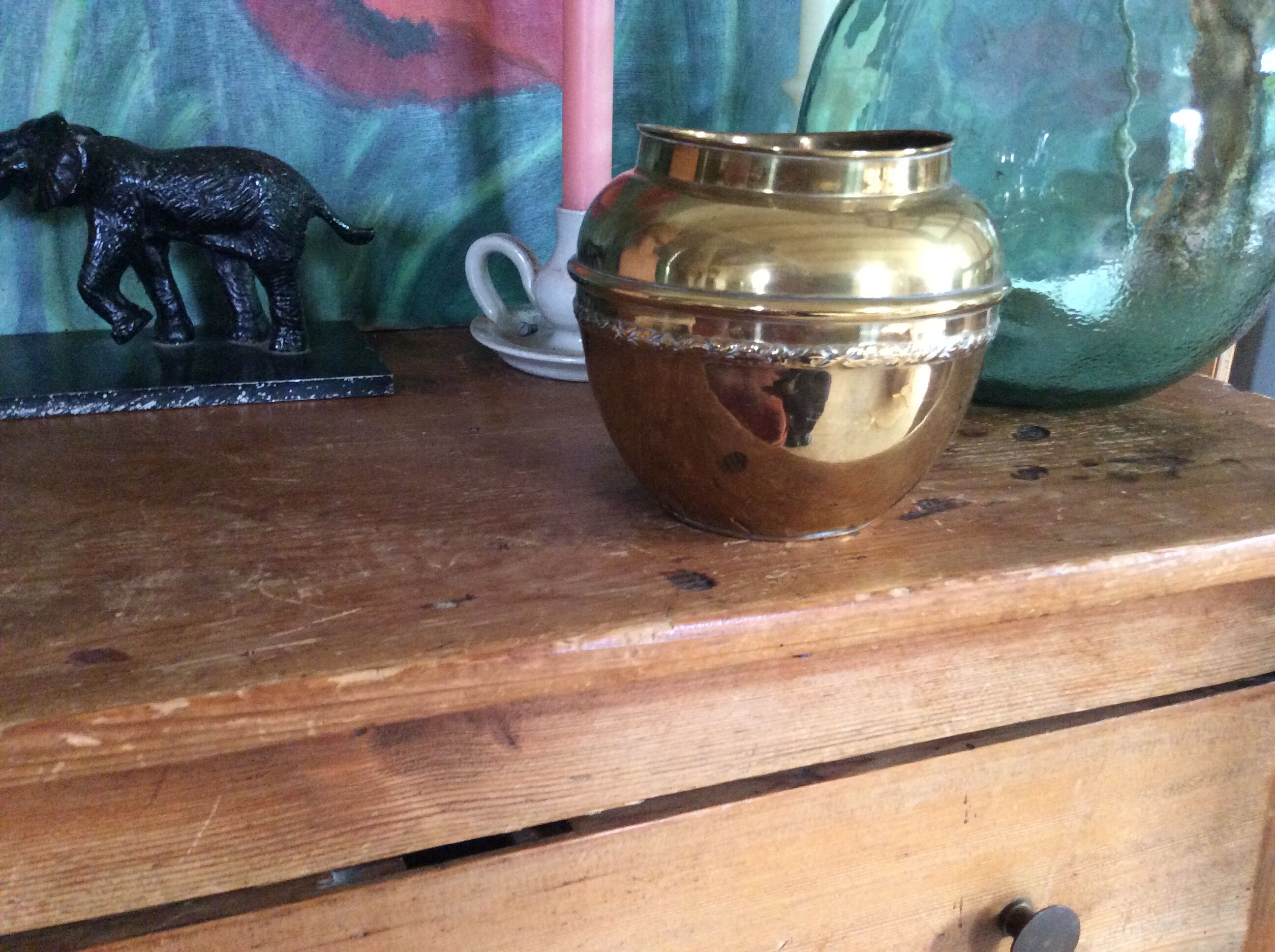Cache pot en cuivre