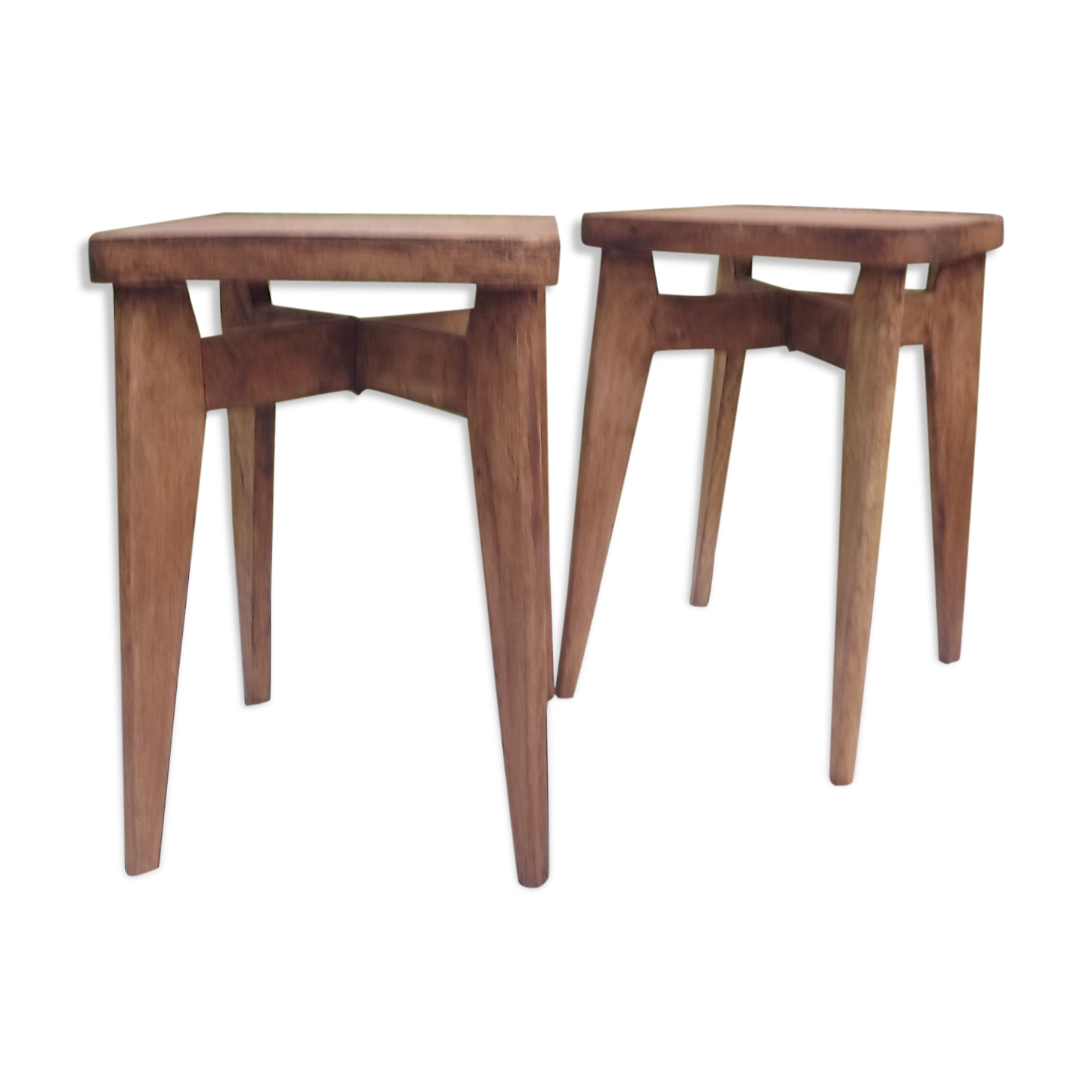 Pair of vintage stools wood