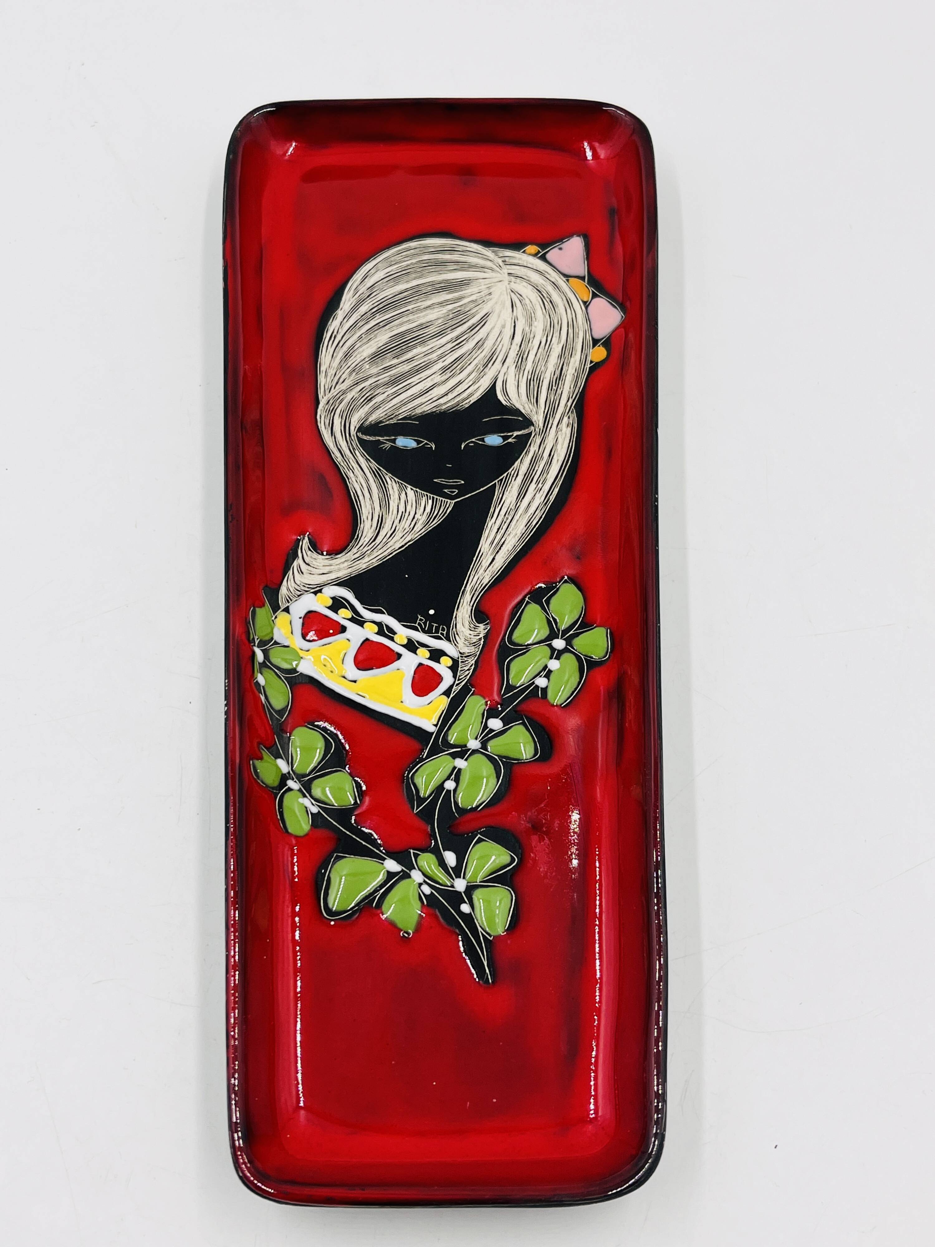 San Marino catchall tray signed Rita