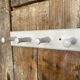 Patère Ancienne Porte Manteau Mural x4 Bois Blanc Vintage #E433