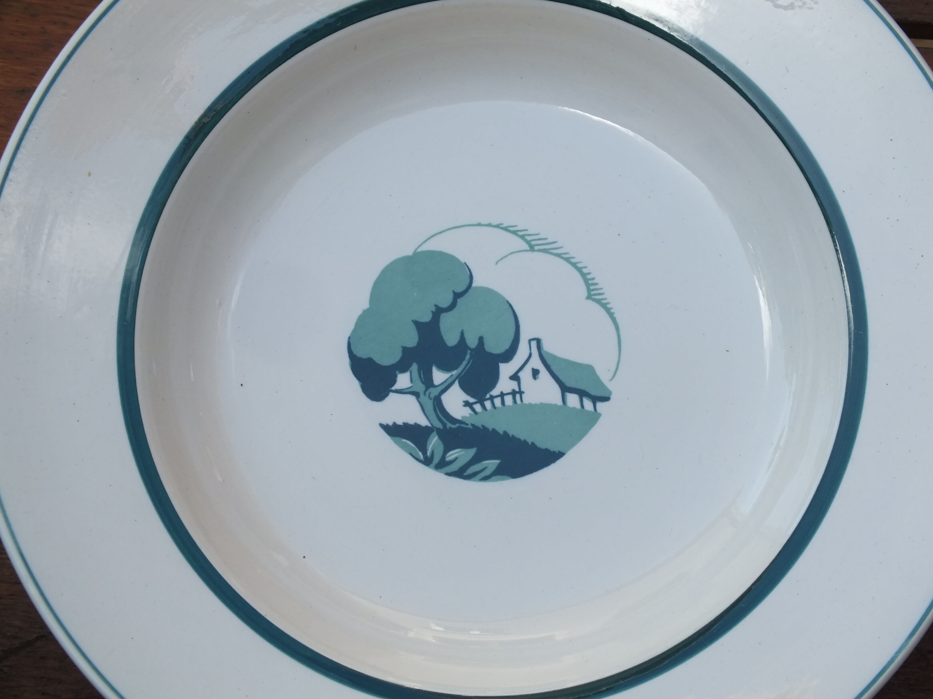 4 vintage hollow plates Sarreguemines Arlette service