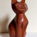 Scandinavian cat in vintage solid wood