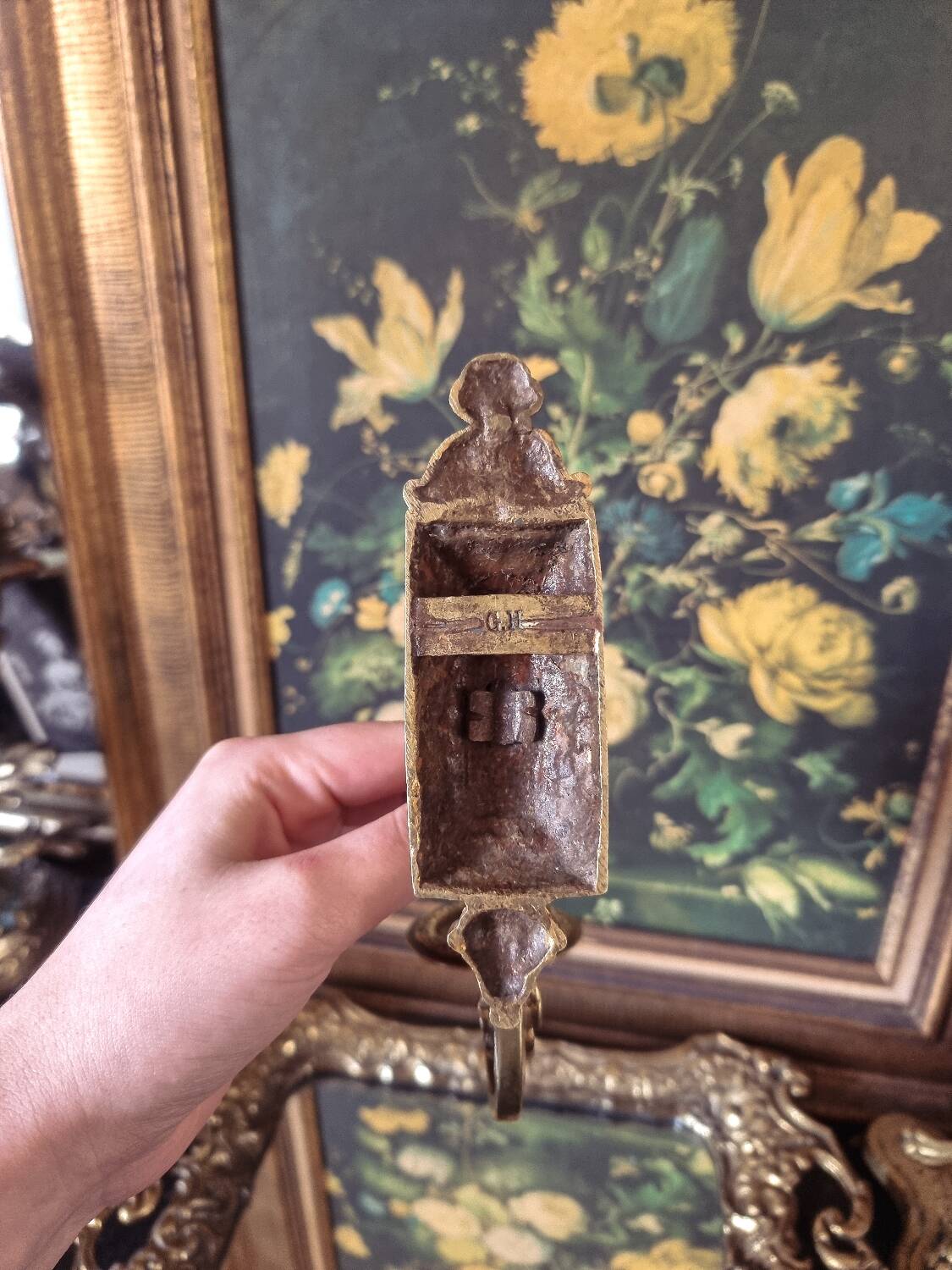 Pair of wall candle holders