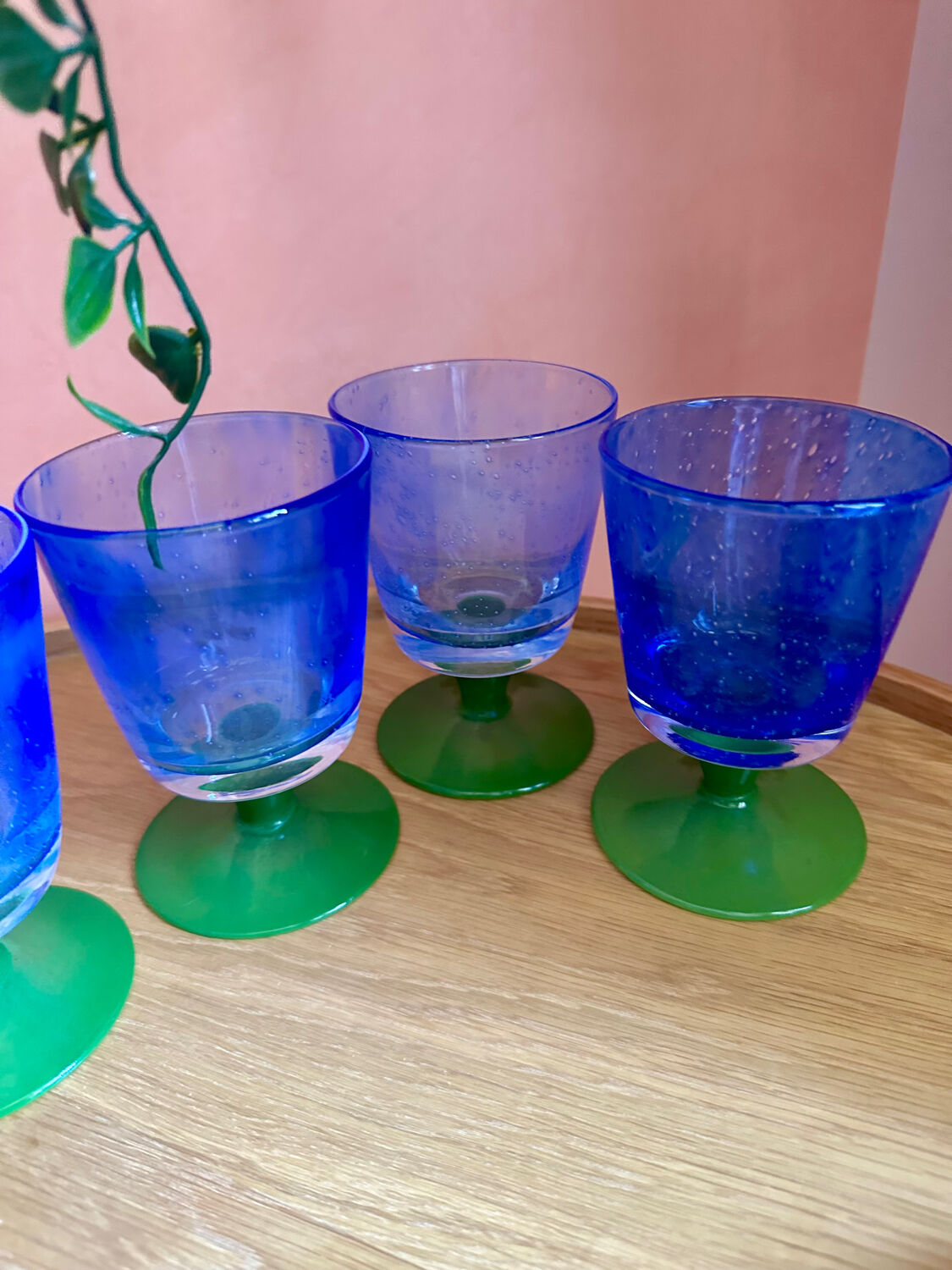 6 verres bullé Villeroy & Boch Serra Blue