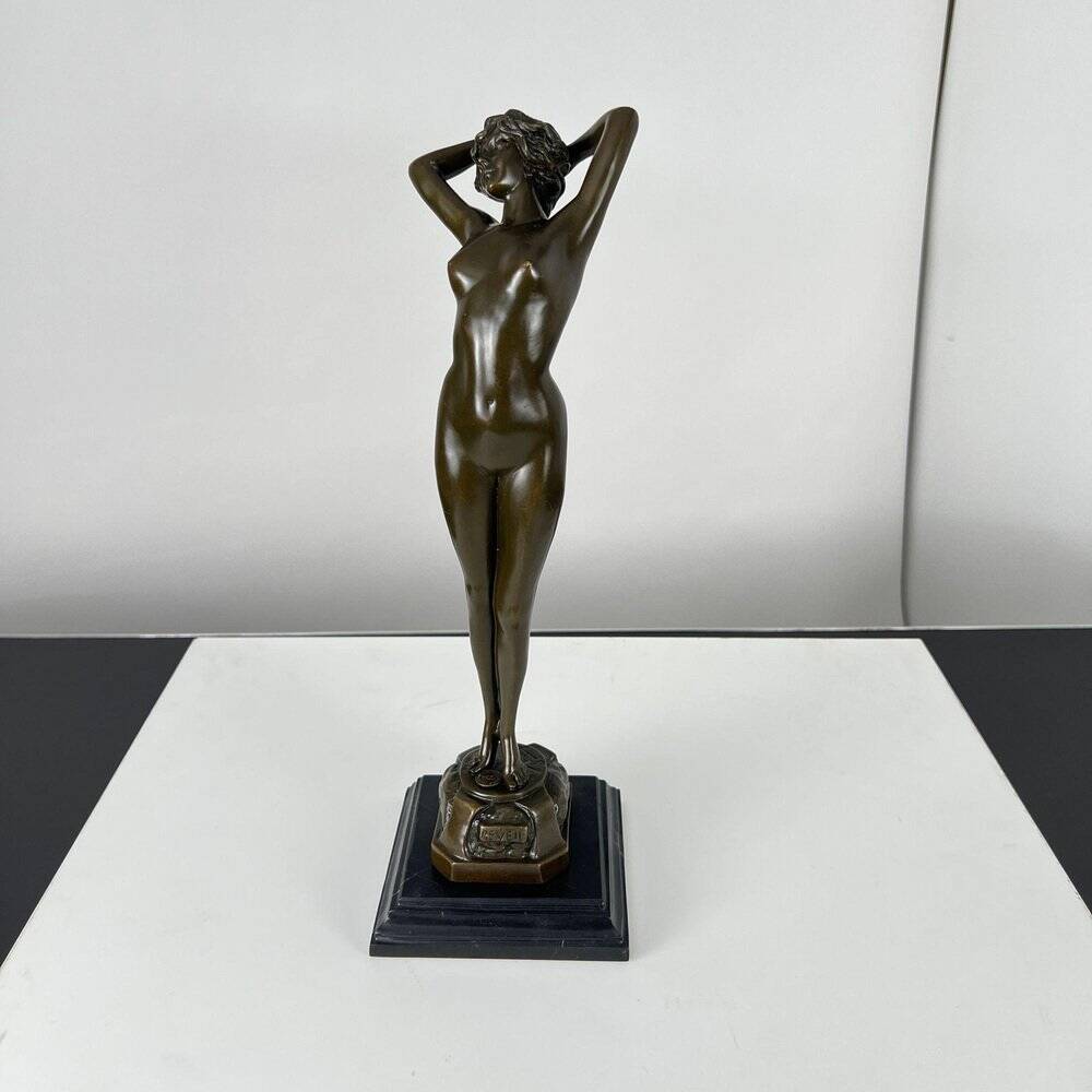 Philips, Art Deco Sculpture of a Nude Woman, 20th Century, Bronze