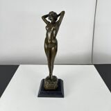 Philips, Art Deco Sculpture of a Nude Woman, 20th Century, Bronze