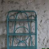 Blue rattan shelf