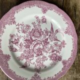 Set of 4 floral pattern dessert plates