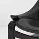 Kroken Armchair in Black Leather by Ake Fribytter for Roche Bobois