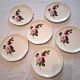 6 dessert plates from Gien model "Chinon" in very good condition.