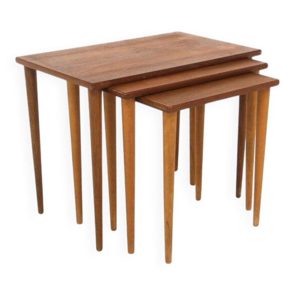 Tables gigognes scandinave en teck, Suède, 1960