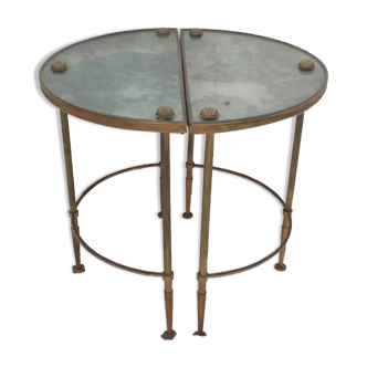 Set of two side coffee tables of the house jansen 1950 1960