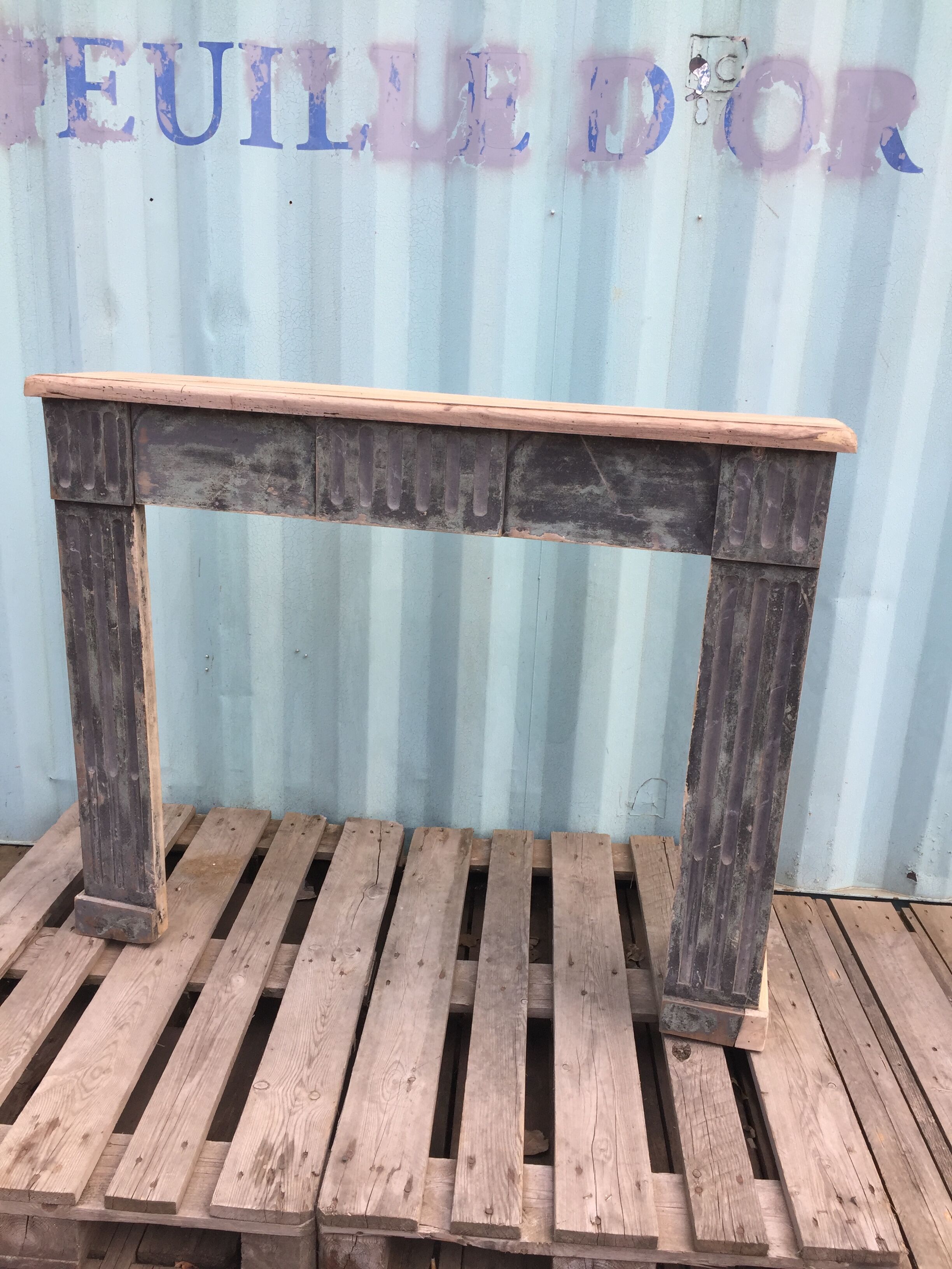 Old fireplace mantle