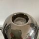 Vintage ceramic cactus candle holder in chrome