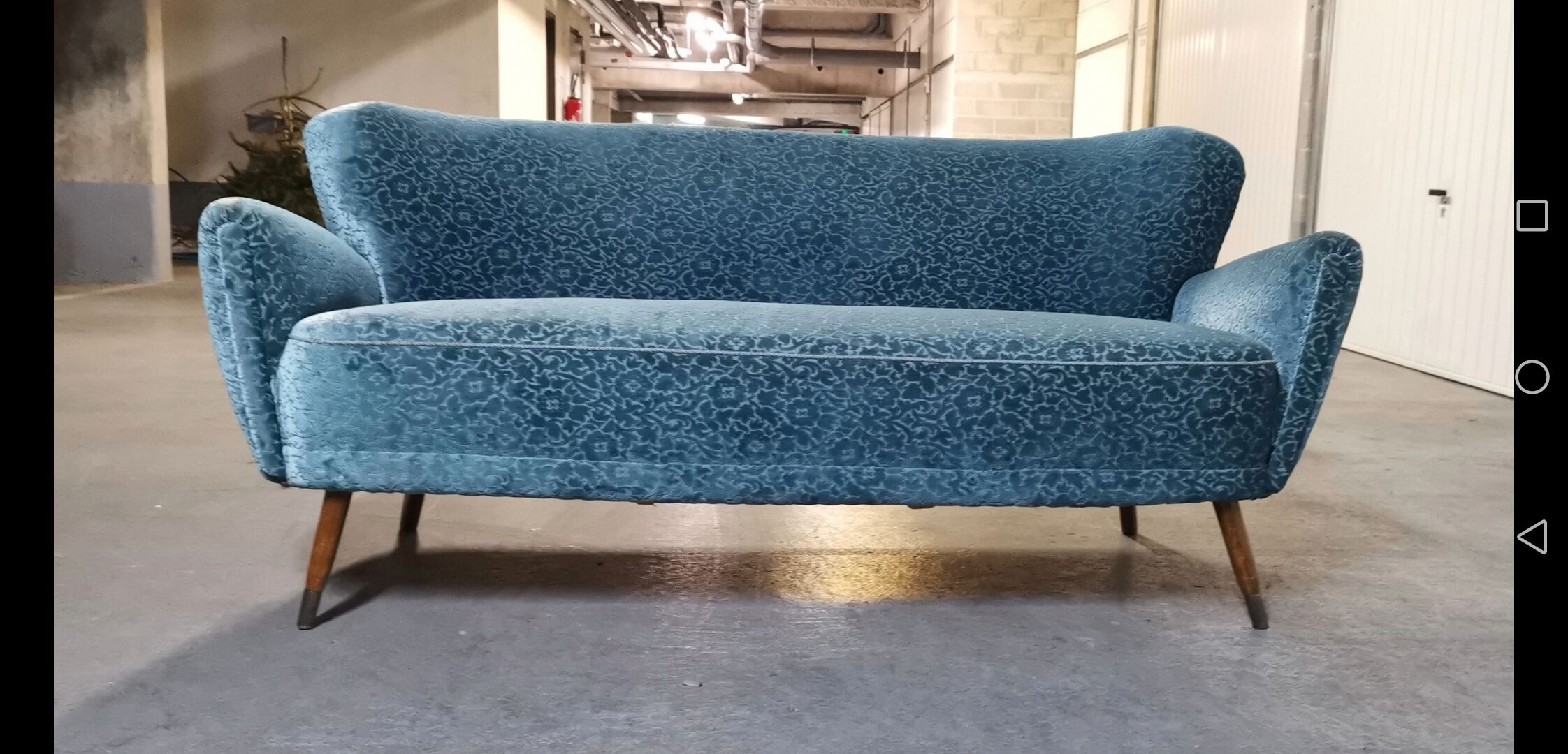Sofa 50s 60 blue gray