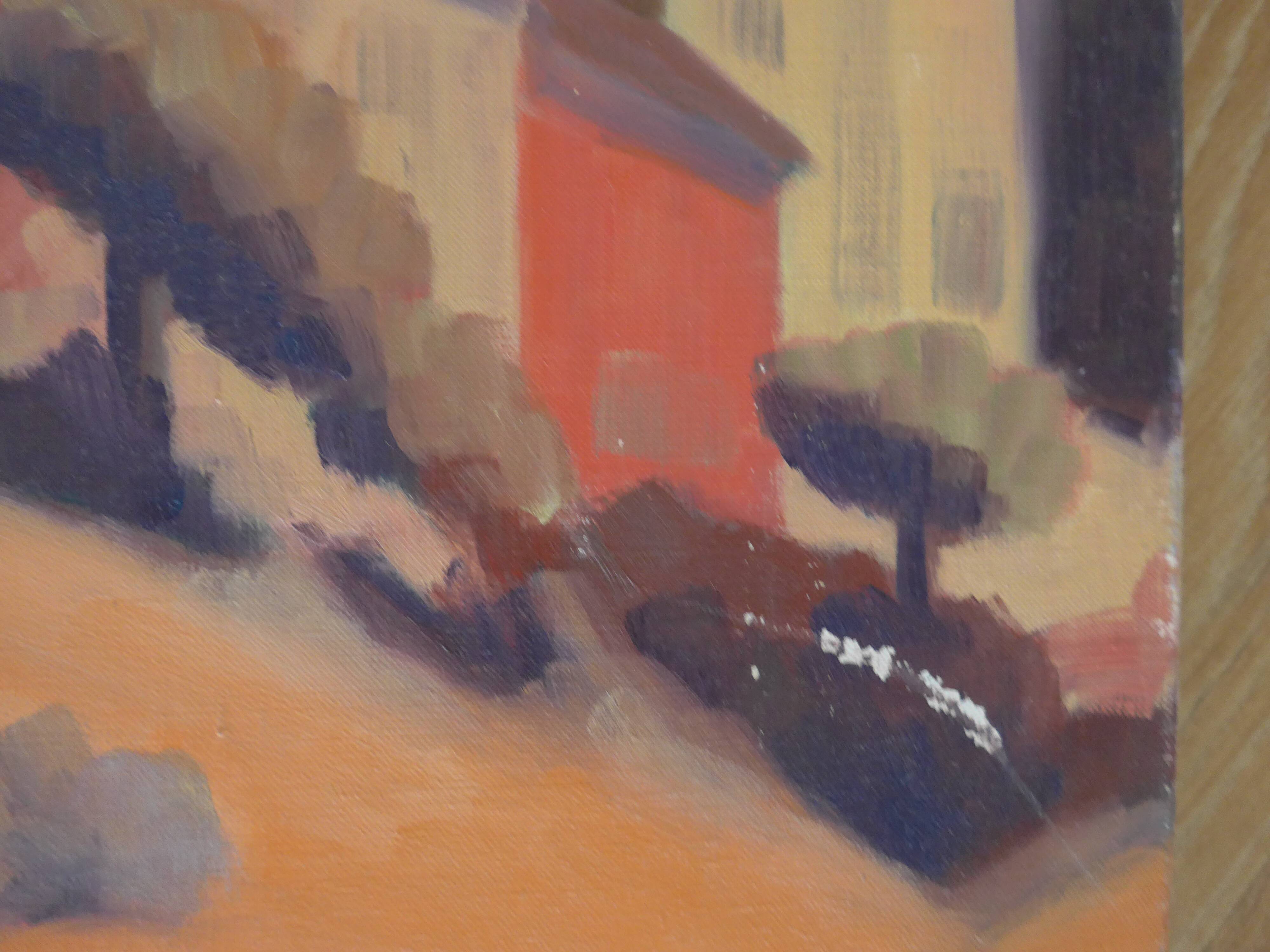 Canvas mountain village