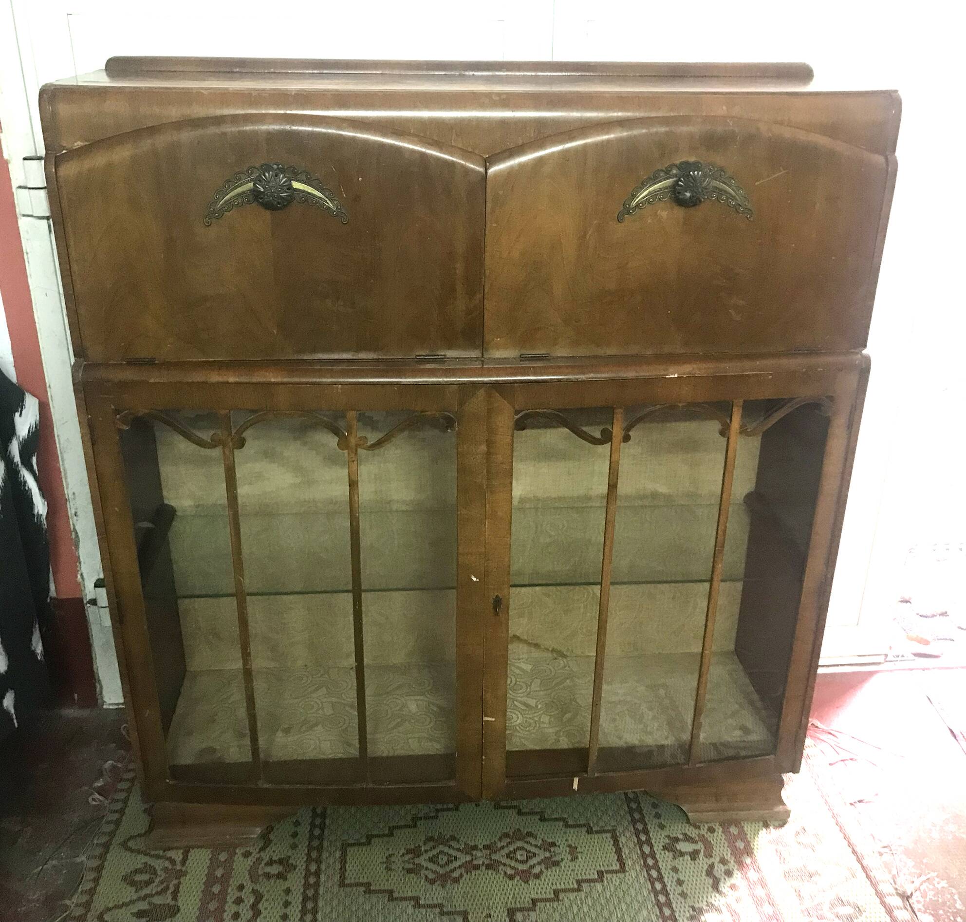 1930s Art Deco Bar Display Cabinet
