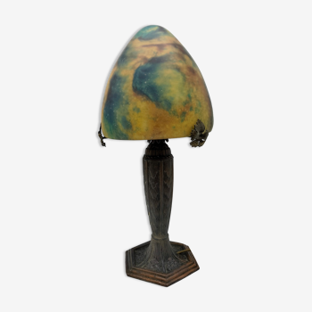 Mushroom bedside lamp in glass paste