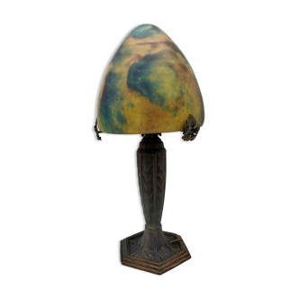 Mushroom bedside lamp in glass paste