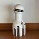 Decorative Ceramic Vase , white glazed, Scultptural Totem, 1970's Ceramic