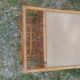 Table basse ancien en rotin vintage