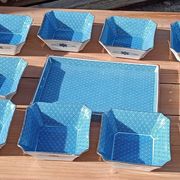 Asian set of platter and ten ramekins