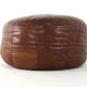 Pouf en cuir Woerdenbach - vintage
