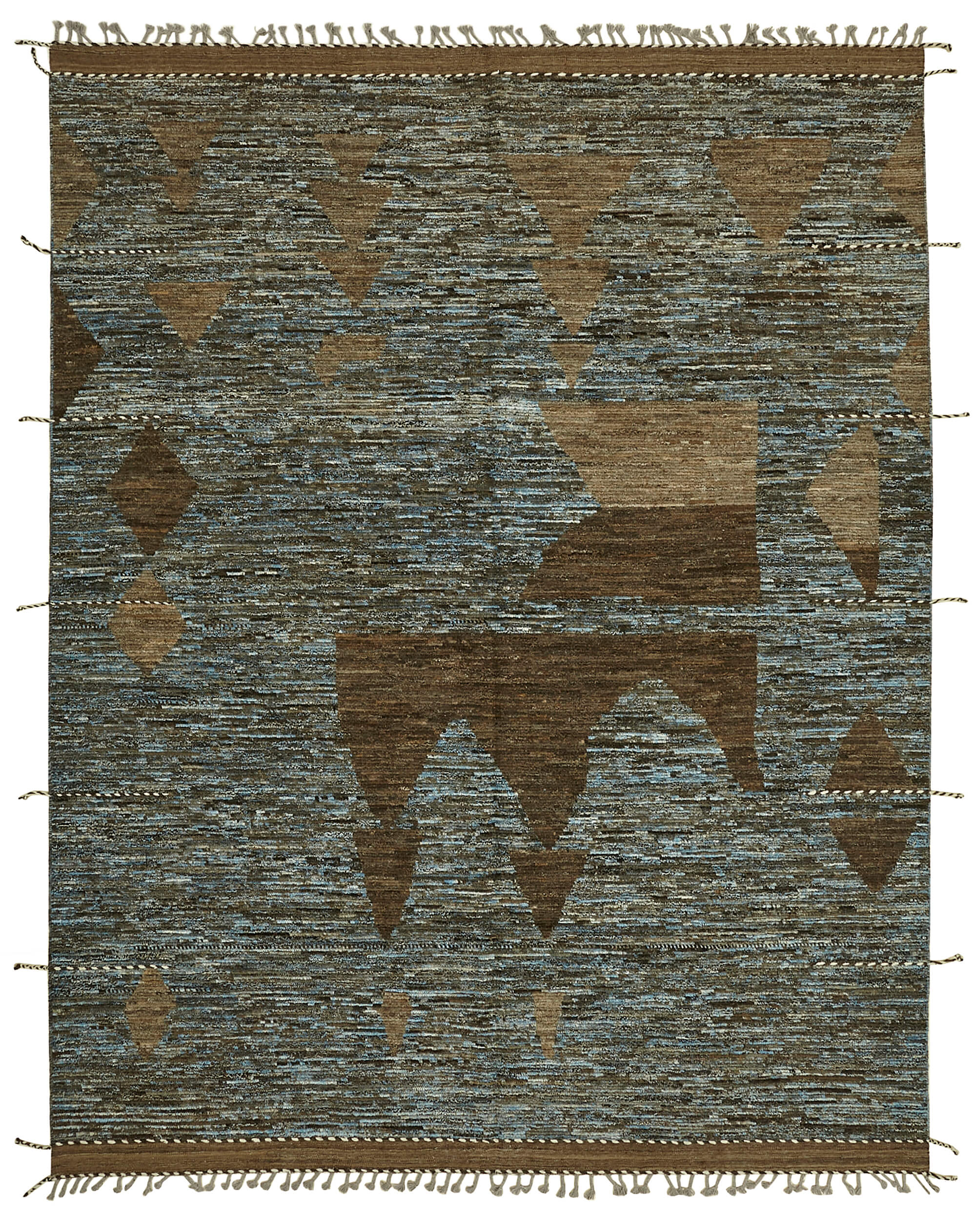 Hand-Knotted Turkish Contemporary 286 cm x 380 cm Brown Wool Carpet