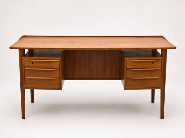 Bureau d'écriture vintage danois en teck par Peter Løvig Nielsen pour Løvig, années 1960