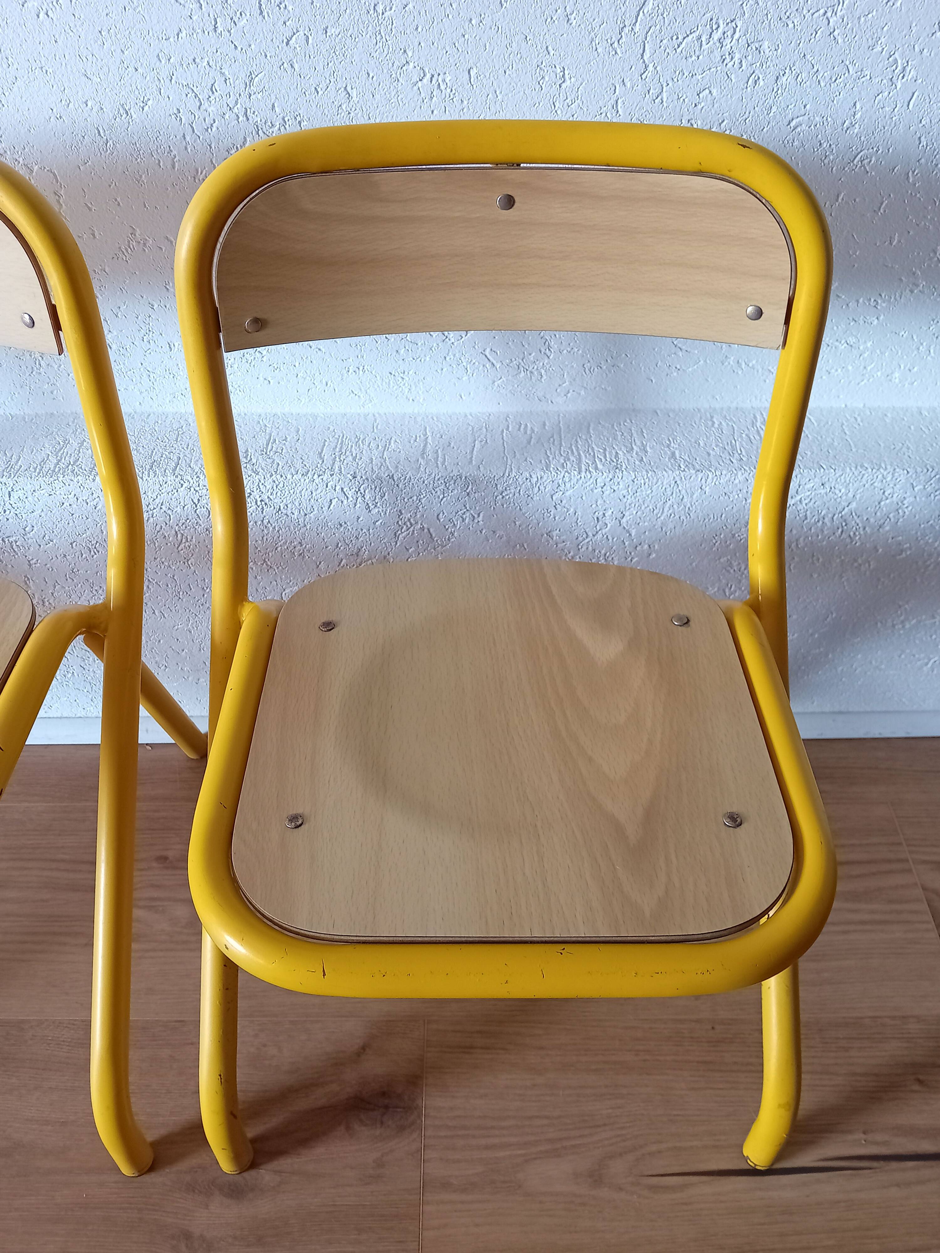 Lot de 4 chaises maternelle