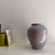 Vase vintage en céramique mouchetée rose, gris & noir – années 60/70
