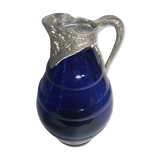 Former pitcher ewer molded glass blue